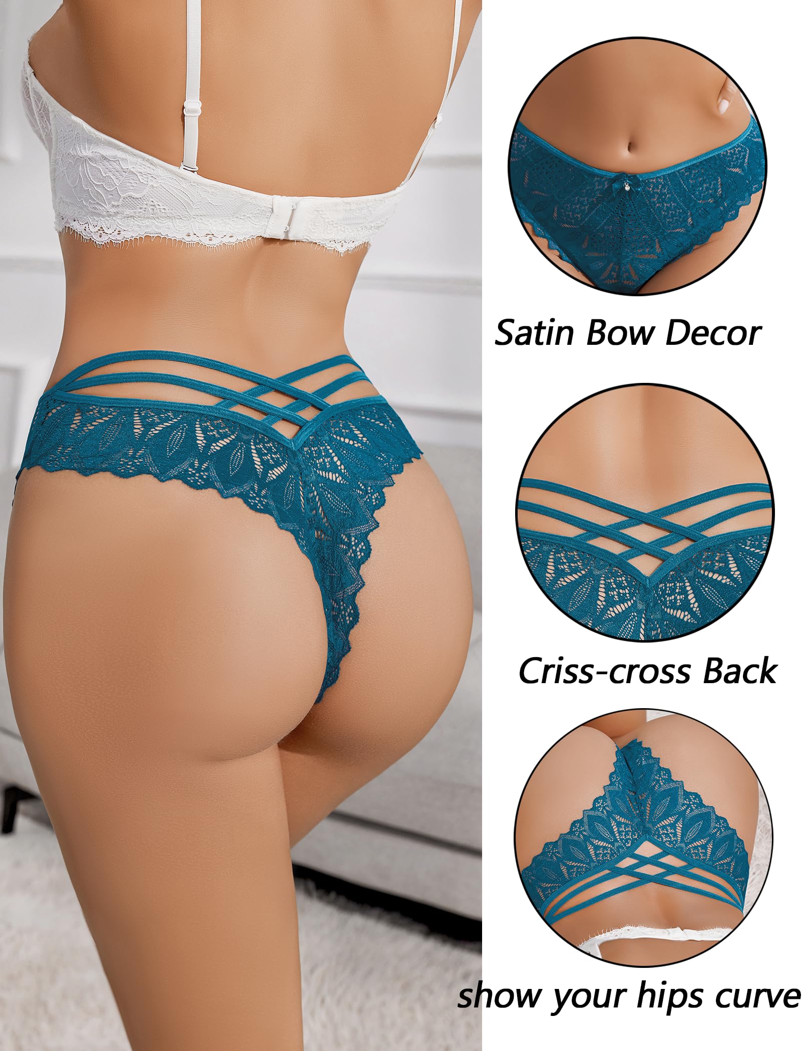 The Criss-Cross Allure | Signature Lace Cheeky Panties