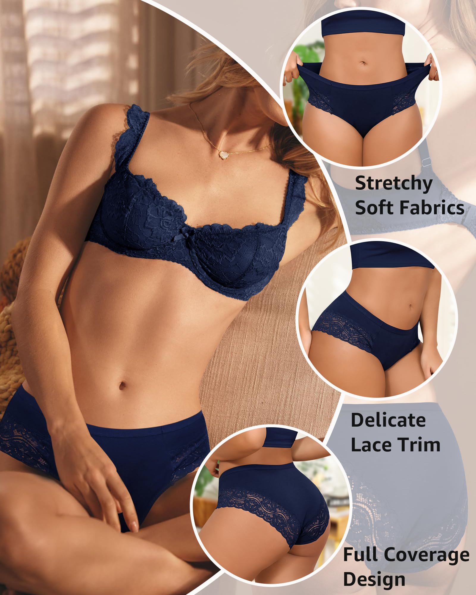 The Everyday Elegance | 6-Piece Cotton &amp; Lace Set