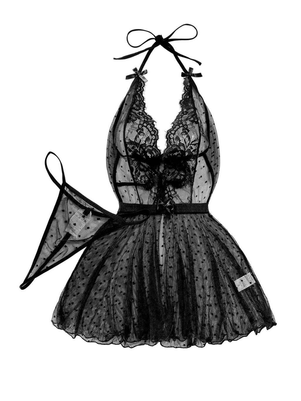 The Ethereal Dream | Sheer Mesh &amp; Lace Babydoll