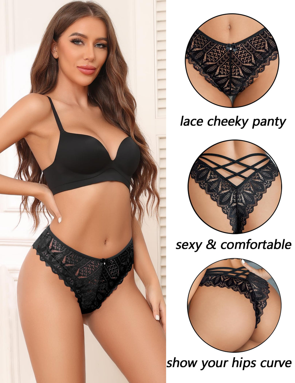The Criss-Cross Allure | Signature Lace Cheeky Panties