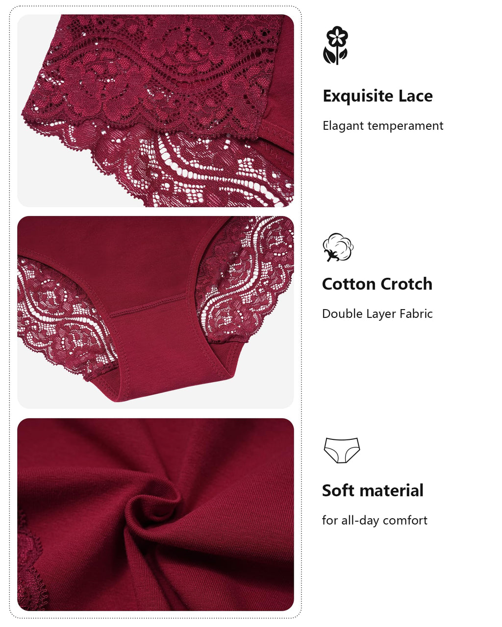 The Everyday Elegance | 6-Piece Cotton &amp; Lace Set