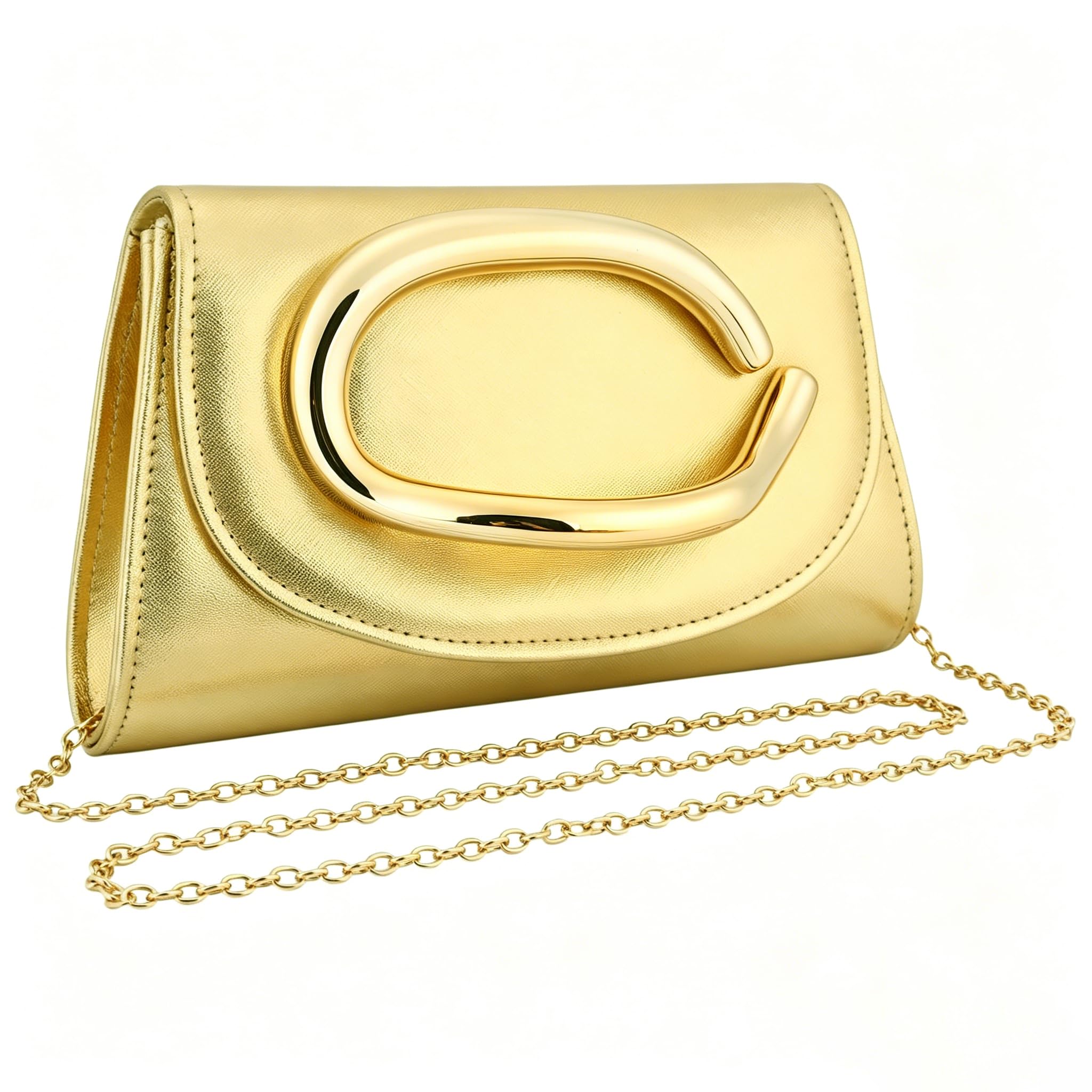 YYW Clutch Purse for Women Leather Purse Handbags with Chain Crossbody Bag Evening Bag for Wedding Party Prom Bridal