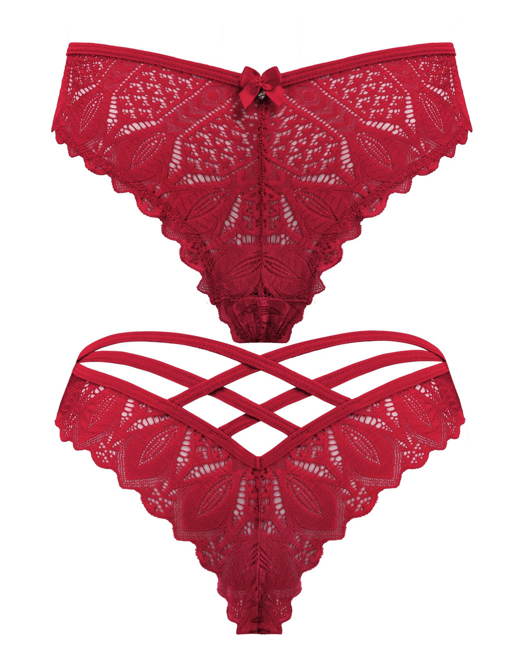 The Criss-Cross Allure | Signature Lace Cheeky Panties