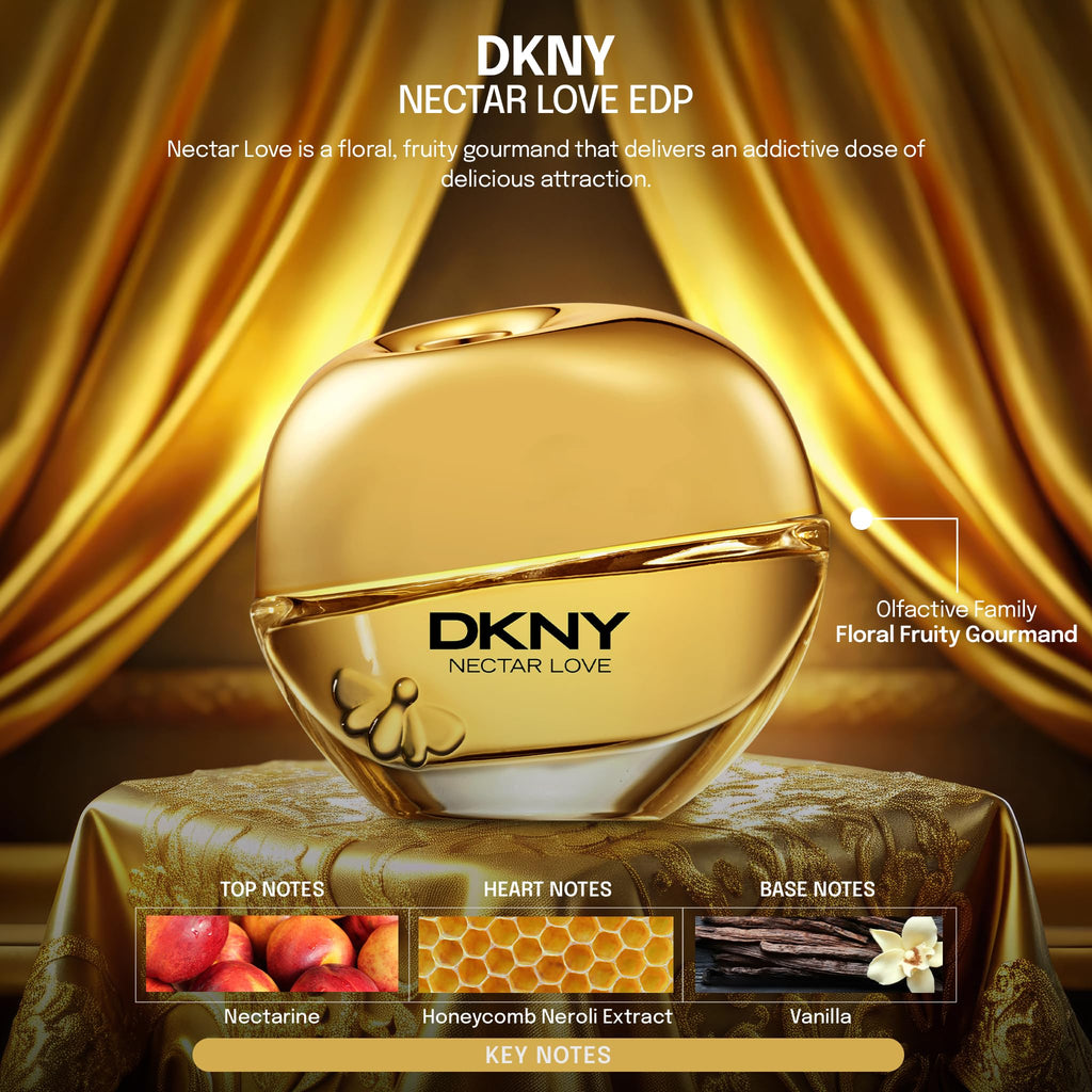 DKNY Nectar Love | Eau de Parfum Lifestyle Flatlay with Solar Floral Accents