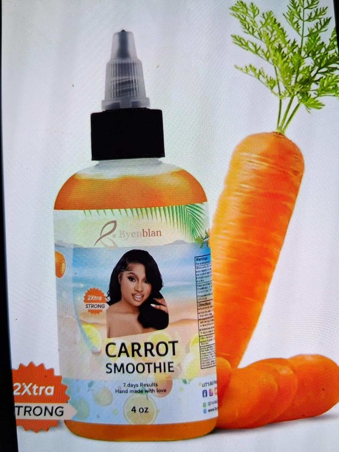 Brightening carrot smoothie 7 days results organic hand made.4 oz, Repairing & Anti-Aging Moisturizer for Smooth, Brighter Complexion