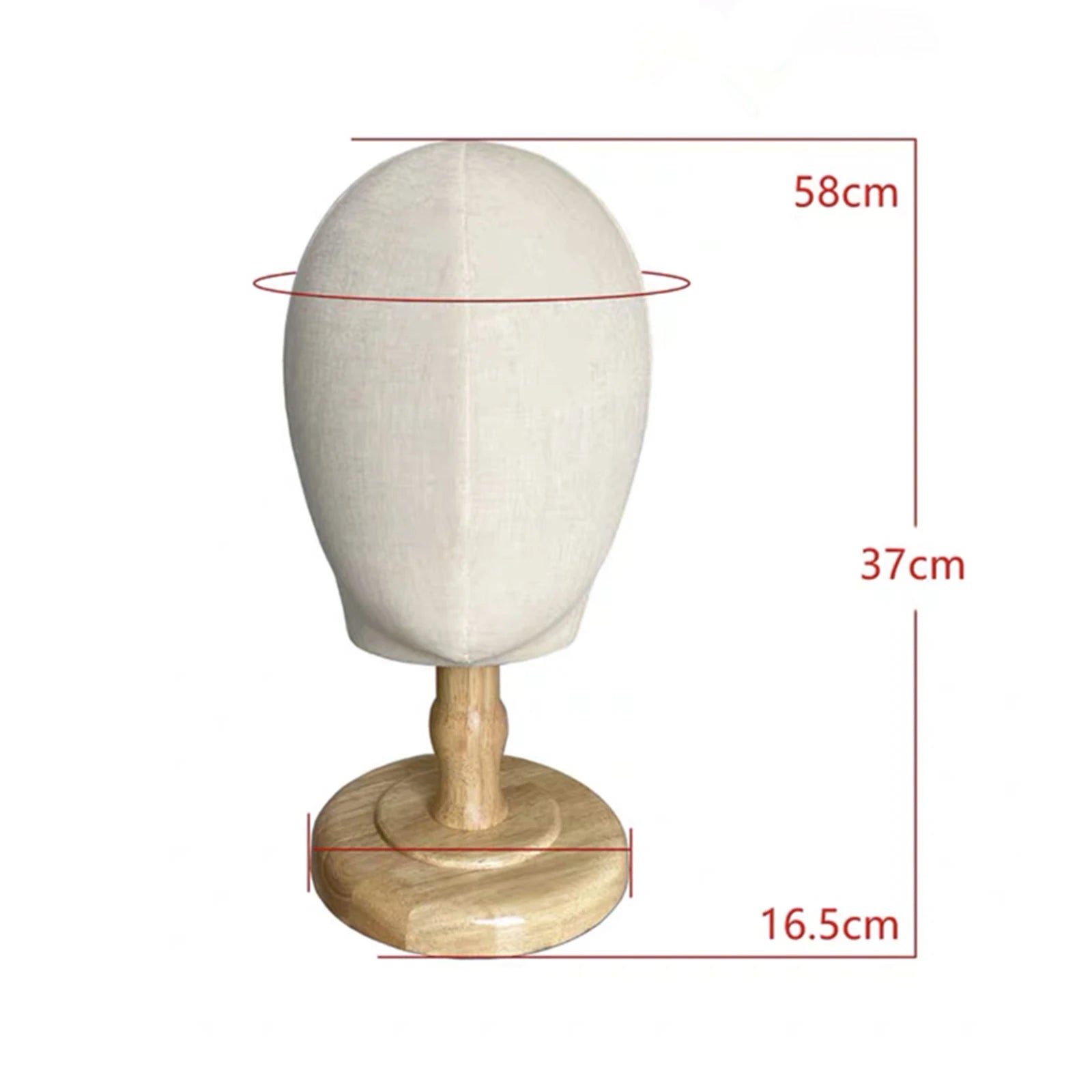 Wig Stand for Kids with Detachable Wood Stand Multipurpose Mannequin Head Hat Display Holder Dome Model Head for Household Salon