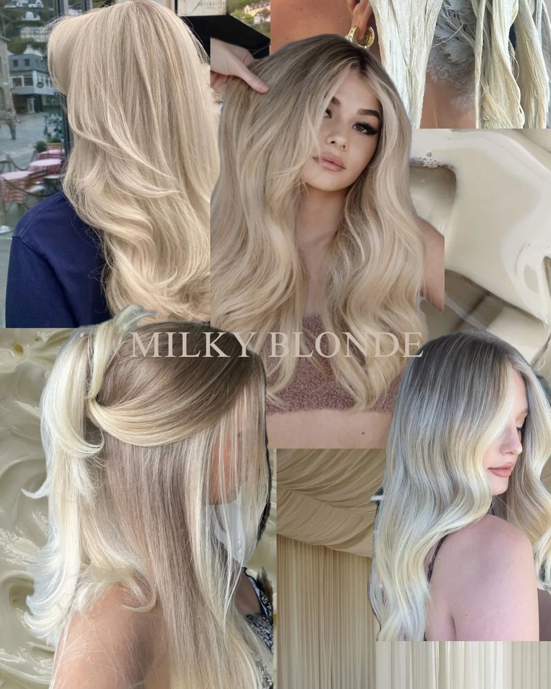 Glueless Lace Wig Wear and Go Synthetic Lace Front Wigs for Women Brown Highlights Body Wave Wig Middle Part Realistic Look
