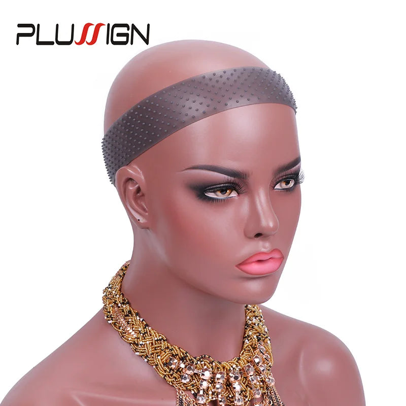 Silicon Wig Band Elastic Wig Grip Brown Transparent Black Headband For Fix Wigs Beige Hair Band Without Gel Or Glue Non Slip