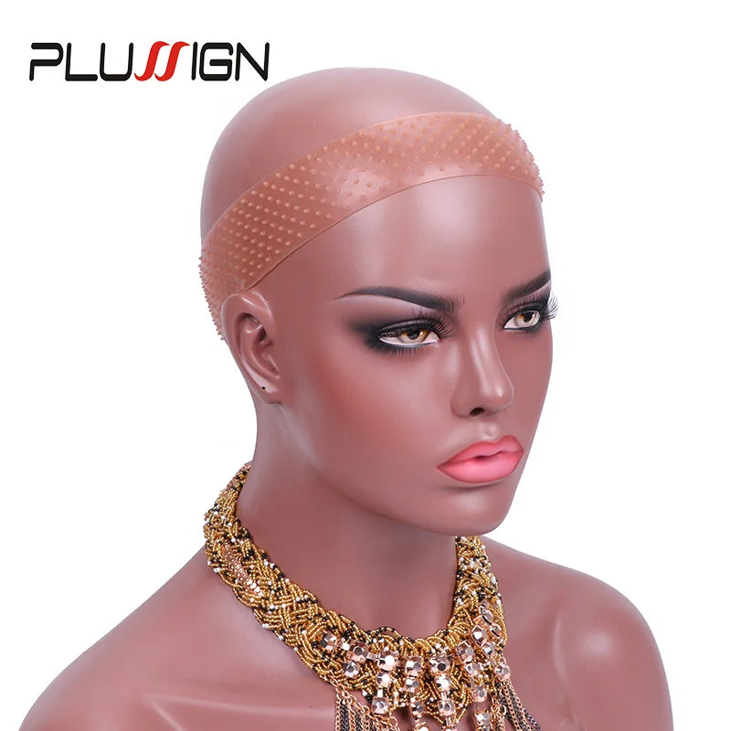 Silicon Wig Band Elastic Wig Grip Brown Transparent Black Headband For Fix Wigs Beige Hair Band Without Gel Or Glue Non Slip