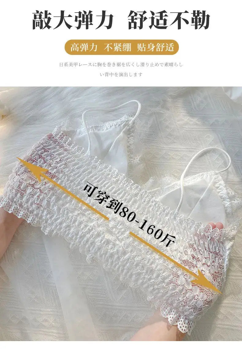 Lace Camis Women Sexy White Camisoles Sleeveless Crop Top Comfort Breathable Outwear Backless Spaghetti Strap Bralette Girl Ins