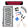2 Pairs 5 Magnet Magnetic False Eyelashes 3D Natural magnetic Lashes Handmade Mink Eye Lashes faux cils magnetique