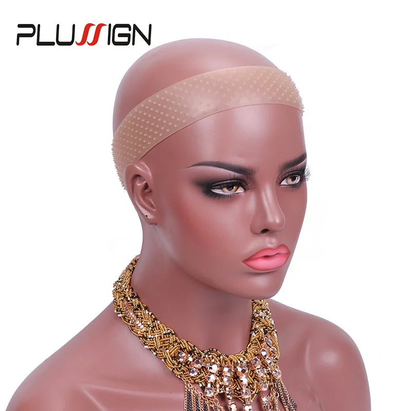 Silicon Wig Band Elastic Wig Grip Brown Transparent Black Headband For Fix Wigs Beige Hair Band Without Gel Or Glue Non Slip