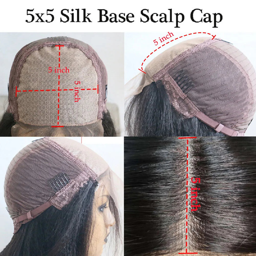 Glueless Full Lace Wigs Natural Wavy Dark Brown Human Hair HD Lace 13x6/360 Wigs With Natural Hairline 5x5 Silk Base Closure Wig