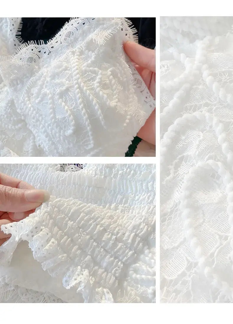 Lace Camis Women Sexy White Camisoles Sleeveless Crop Top Comfort Breathable Outwear Backless Spaghetti Strap Bralette Girl Ins