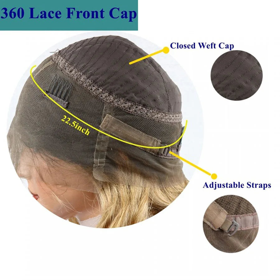 Glueless Lace Front Short Bob Natural Curl 100% Human Hair Wigs for Black Women 150 Density Brazilian Remy Hair 13x6 Lace Wig