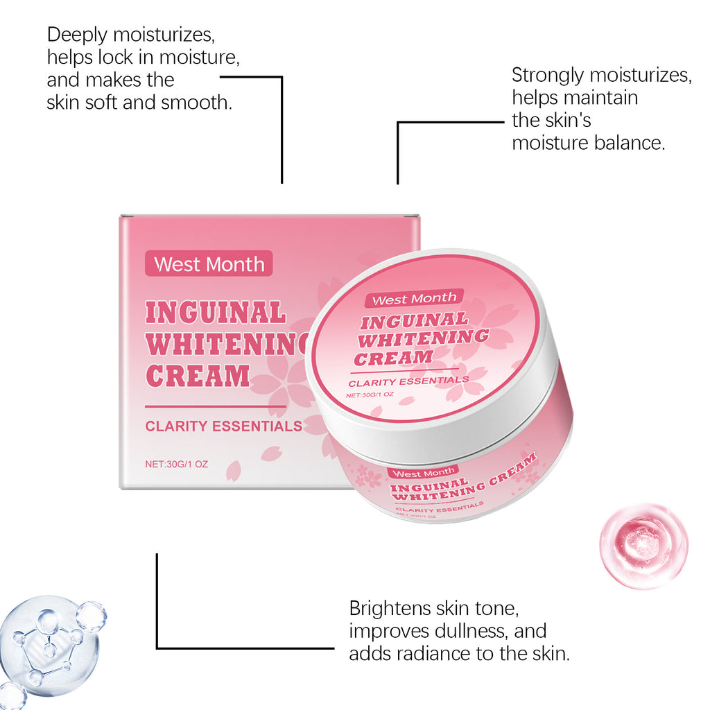 Body Whitening Cream Private Part Underarm Bleaching Butt Knee Brighten Remove Inner Thigh Intimate Inguinal Dark Dull Skin Care