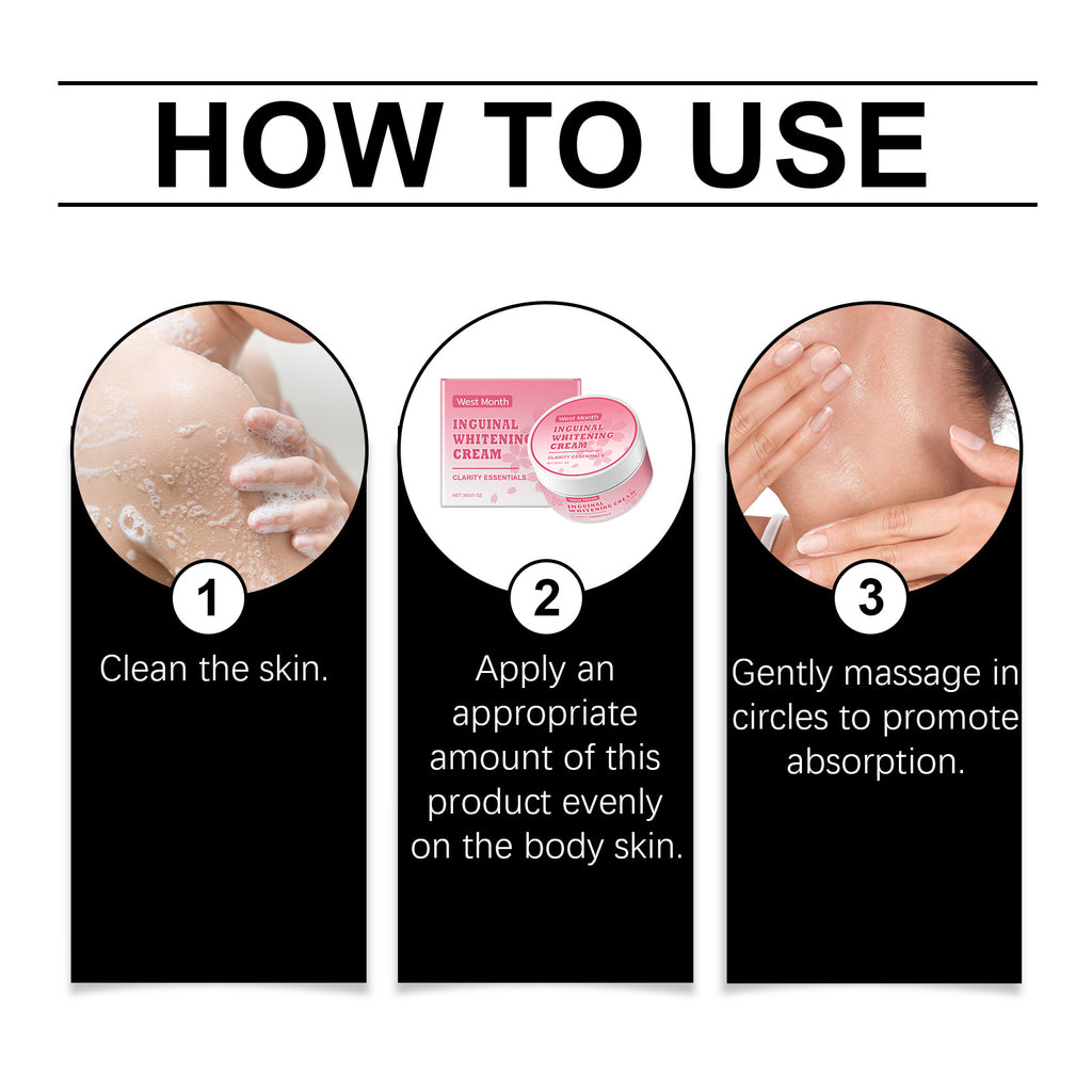 Body Whitening Cream Private Part Underarm Bleaching Butt Knee Brighten Remove Inner Thigh Intimate Inguinal Dark Dull Skin Care