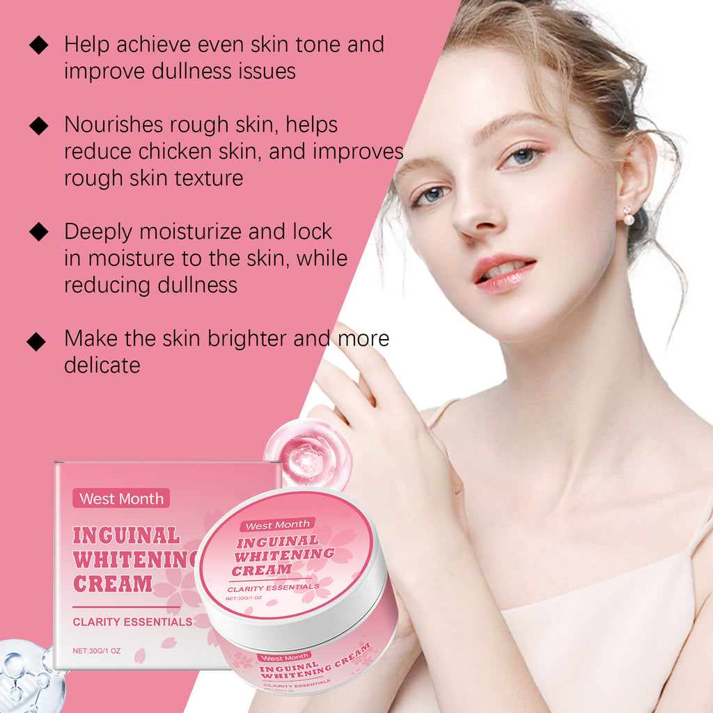 Body Whitening Cream Private Part Underarm Bleaching Butt Knee Brighten Remove Inner Thigh Intimate Inguinal Dark Dull Skin Care
