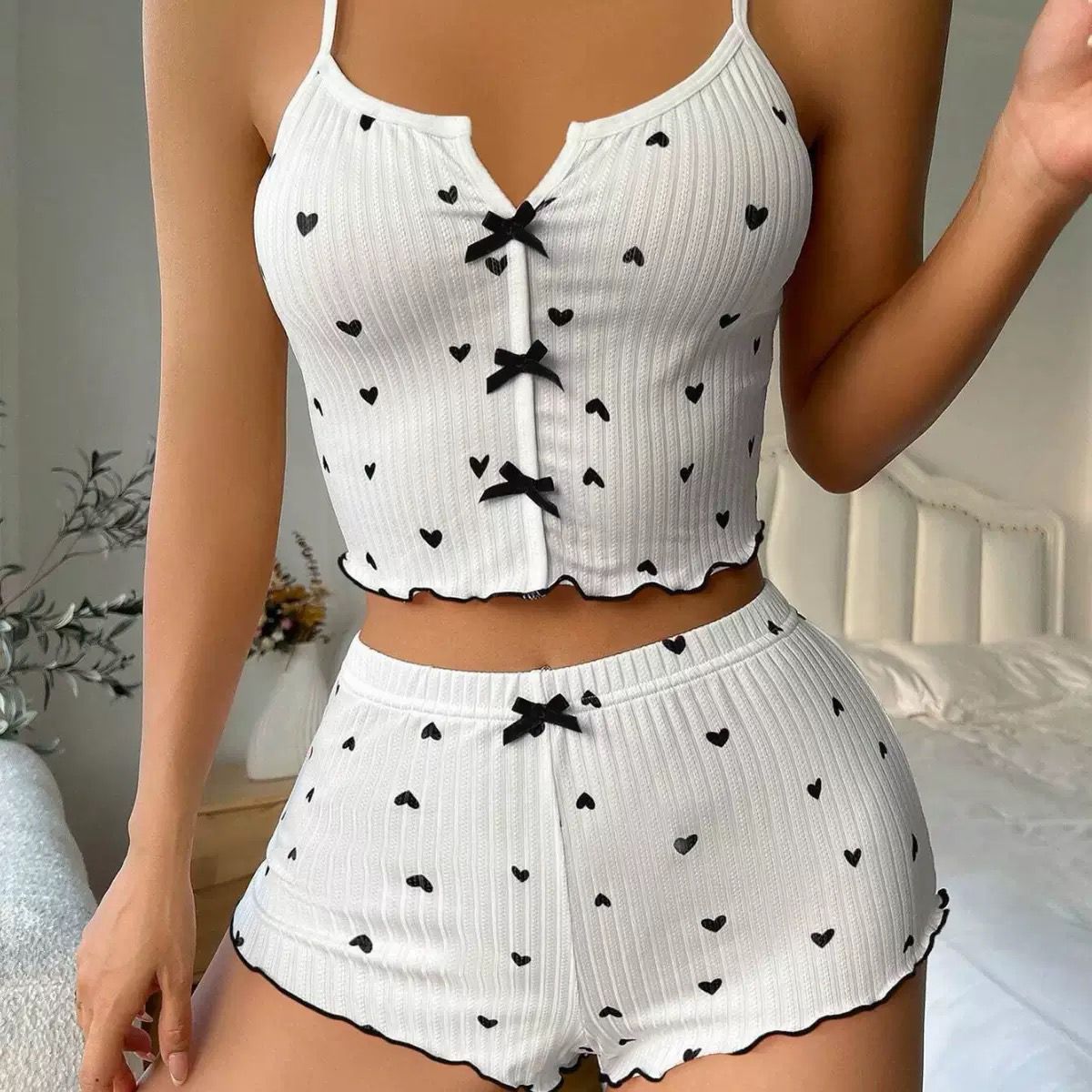 The Aria Romantique | Lace-Trimmed Lounge Set