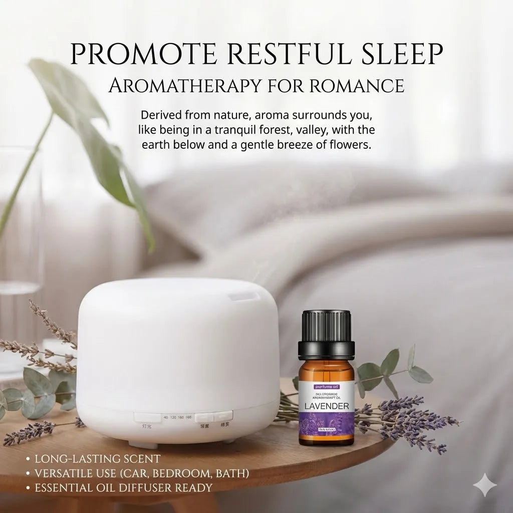 10ml Pure Natural Plant Essential Oil Aromatherapy Oil for Bedroom Bathroom Car Air Freshener Fragrance Oil Aromatic Oil
