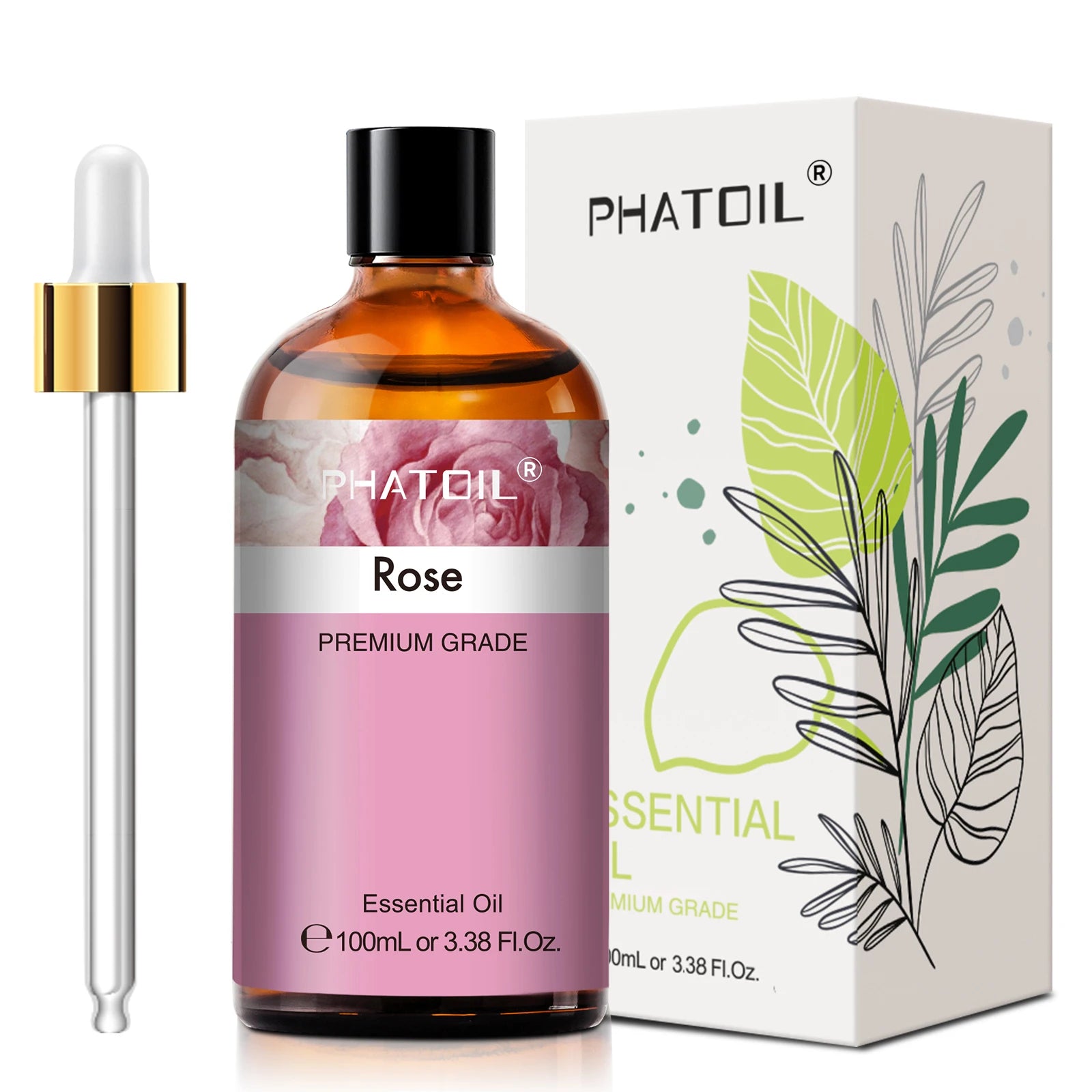 PHATOIL Aromatherapy Essential Oil For Skin Care,Diffuser,Massage & Candle Making-100ml Lavender Cinnamon Eucalyptus Aroma Oils