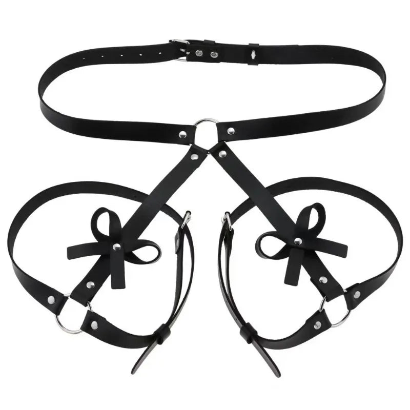 Toucheart Sexy Leg Harness Garter Belt Leather Lingerie Thigh Garter Bondage Lingerie Women Sexy PU Waist Chain Thigh Garters