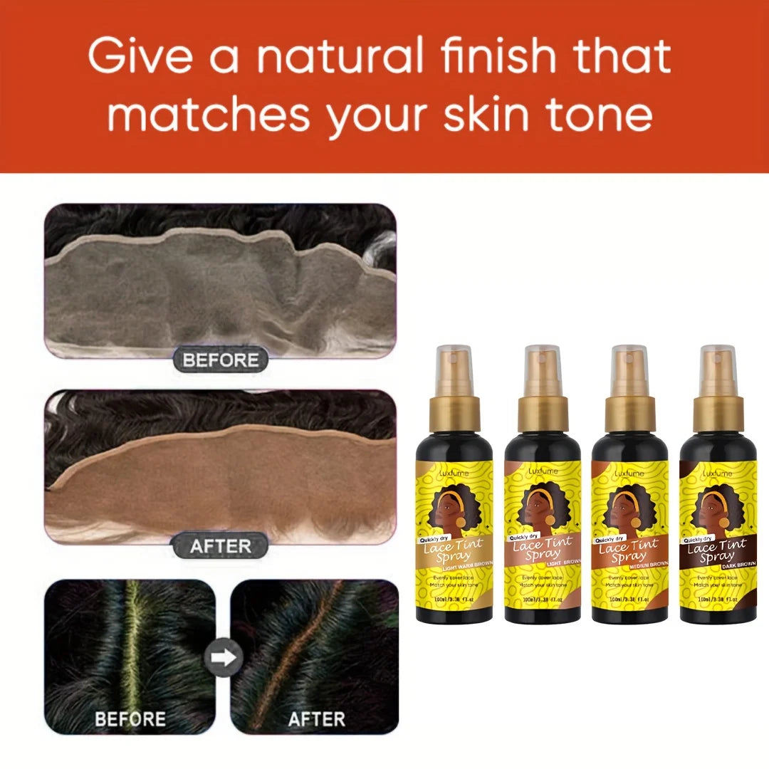 Lace Tint Spray For Wigs,Natural Root Touch Up Hair Spray,Long Lasting Lace Melt Spray,Matches The Skin Colour,Natural Looking