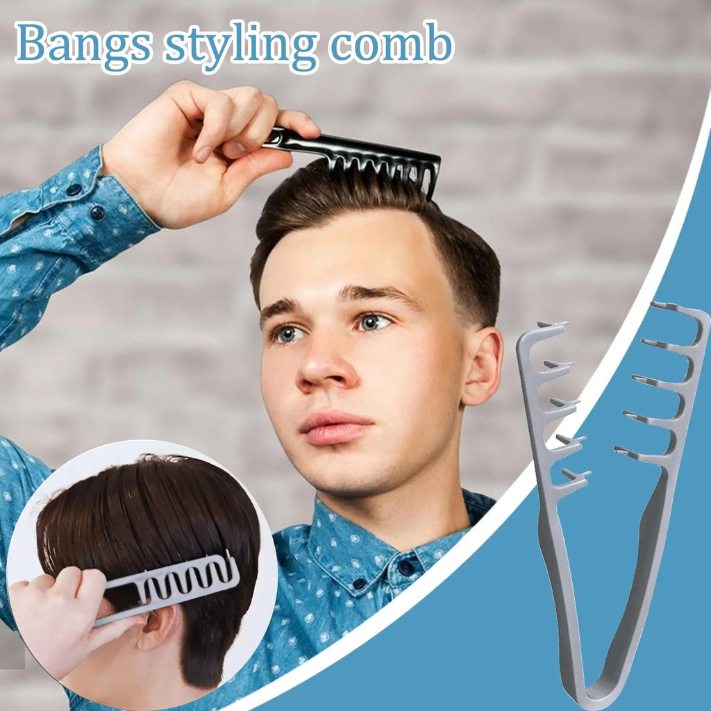 Wide Tooth Comb for Curly Hair Roots Volumizing Tool Covering Bangs Seam Grooming Tool Volumizing Wide-Tooth Hair Styling Comb