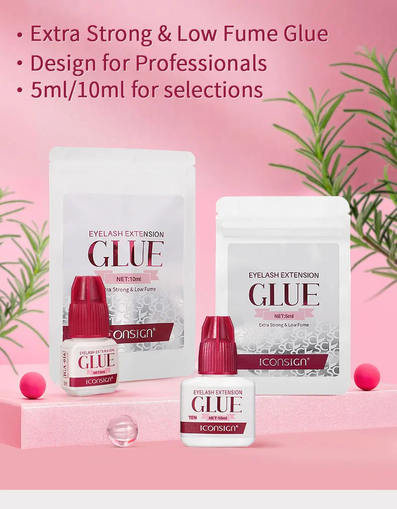 Lash Glue Low Smell 1-2 Seconds Quick Dry Glue For Eyelash Extension Long Lasting 40 to 60 Days Grafting Lashes Glue 5ml 10ml