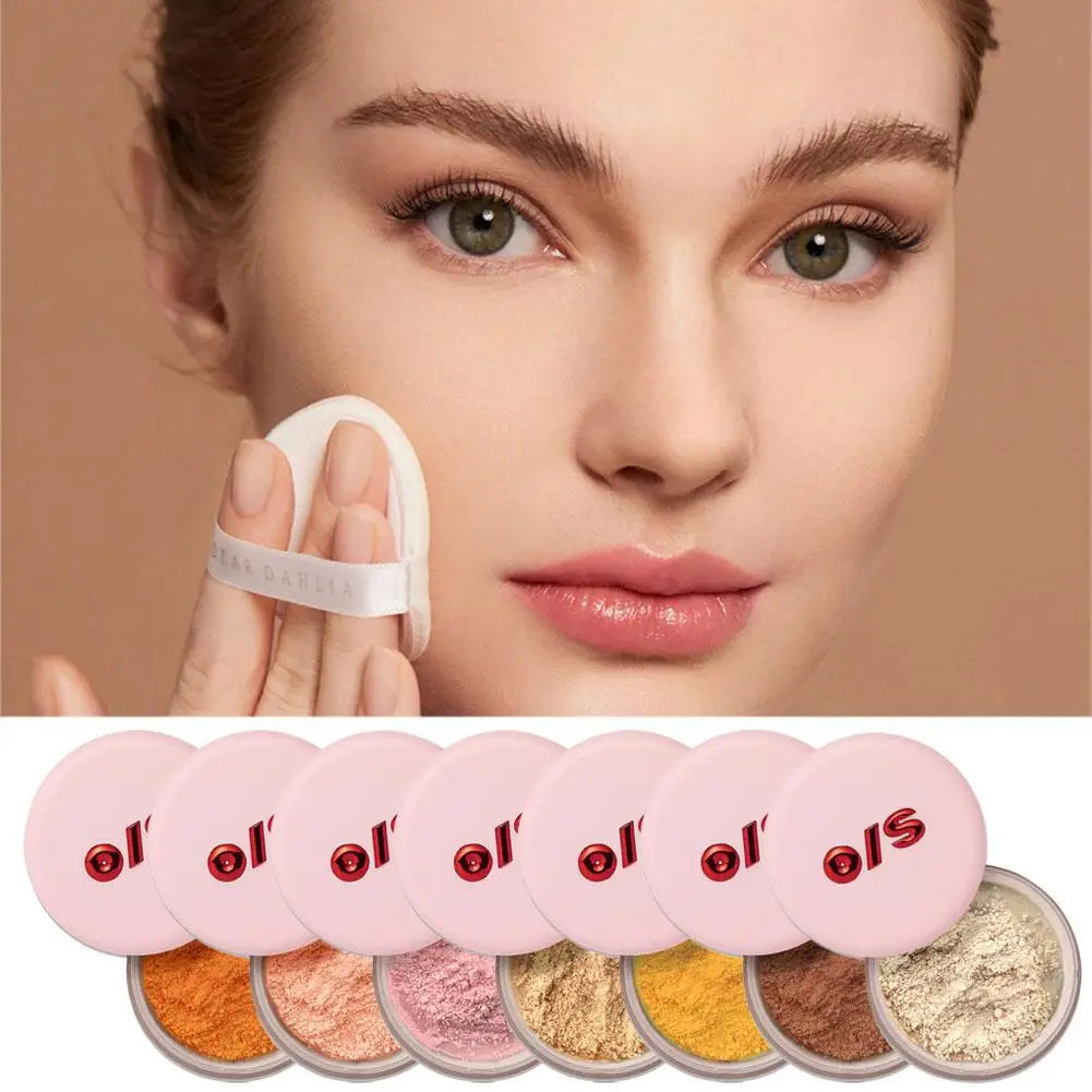 6 Color Setting Powder Matte Lasting Oil Control Hidden Honey Powder Pore Setting Powder&143ml Waterproof Setting Powder Spray