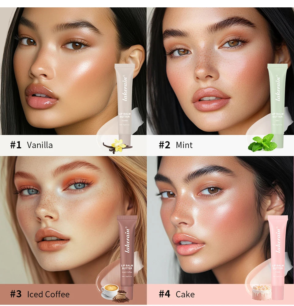 Butter Lip Balm Long Lasting Nourishes Moisturizes Soothes Lips Jelly Lip Gloss Oil Beautifying Smoothing Lip Care Balm Makeup