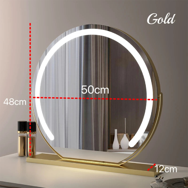 Vanity Makeup Mirror with Lights Detachable 15x Magnification 3 Color Lighting Modes Touch Screen Control 360°Rotation