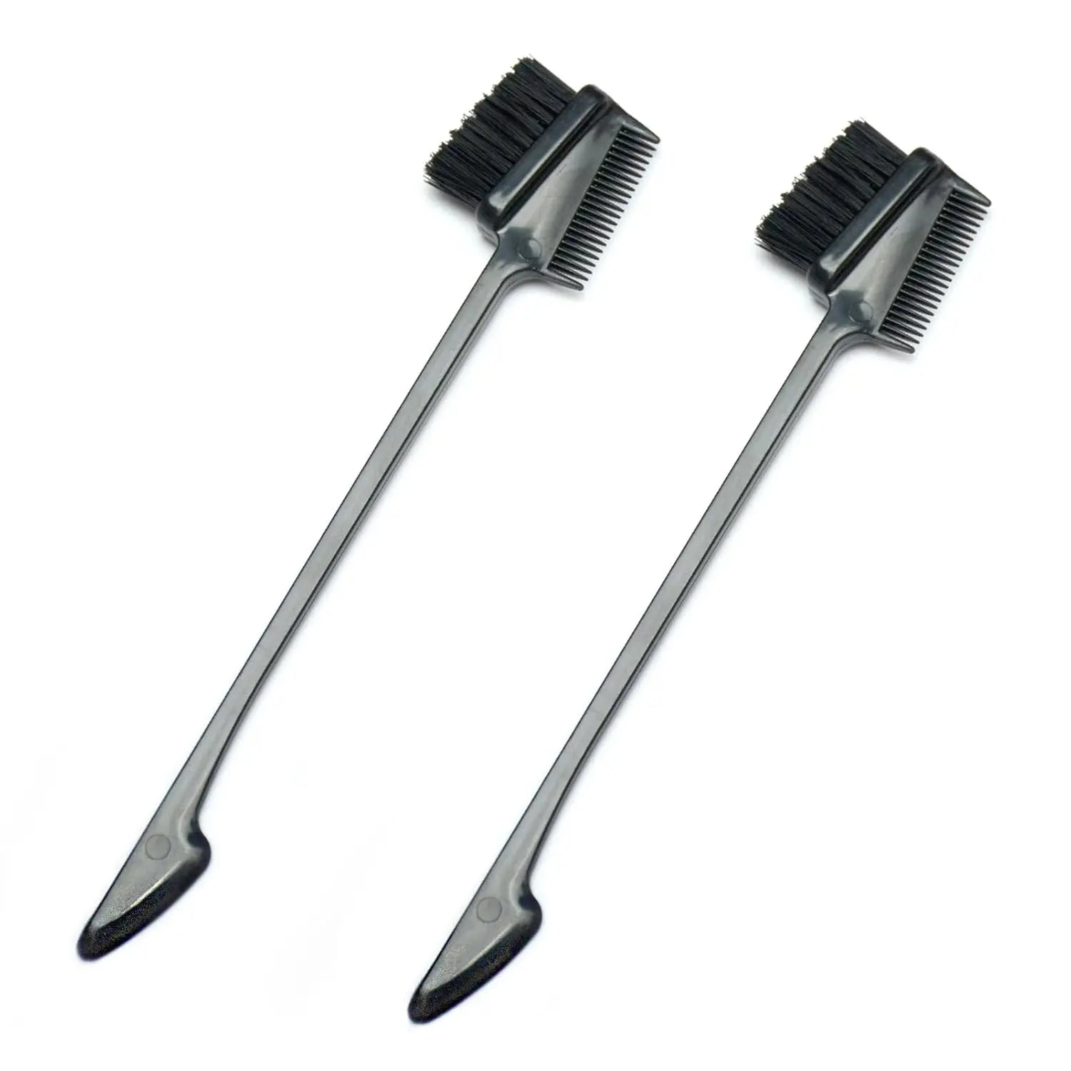  Hair Brushes,Double Side Edge Control Hair Brush Set of 2 - 3-in-1 Comb Grooming Tool for Women Girls Hair Edge Eyebrow Brushe