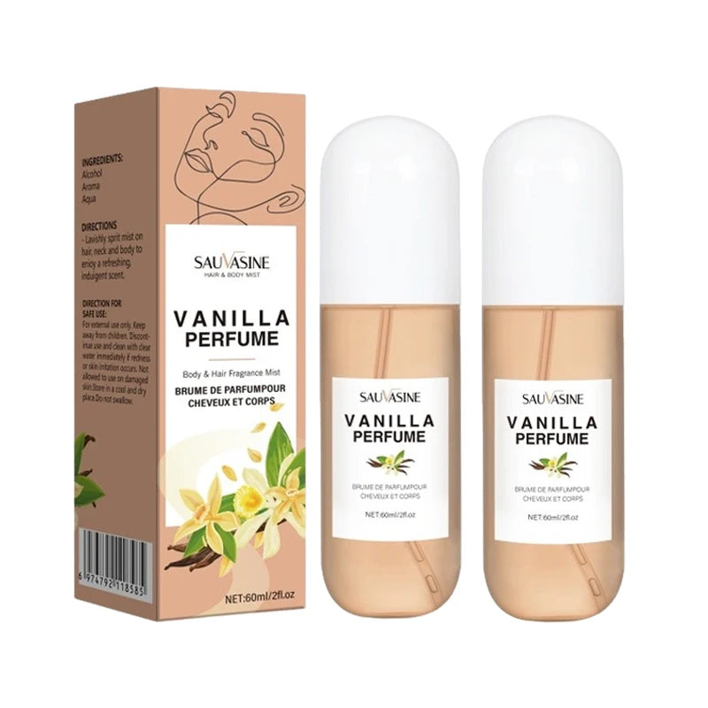 2.03Fl Oz Vanilla Body Mist Vanilla Hair and Body Perfume Mist for Women & Men Long-Lasting Fragrance Body Spray for Gifts