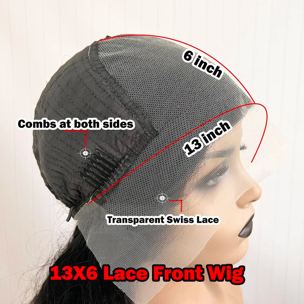 Glueless Full Lace Wigs Natural Wavy Dark Brown Human Hair HD Lace 13x6/360 Wigs With Natural Hairline 5x5 Silk Base Closure Wig