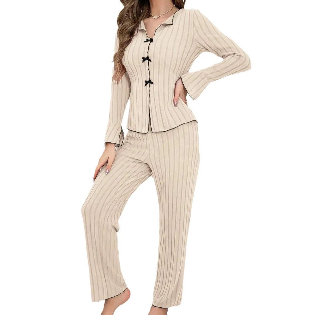 Pajama Set Pantsuit Women's Pajamas Summer Pajamas Long Sleeve Homewear & Casual Wear Women's Pajama Set Women's Loungewear