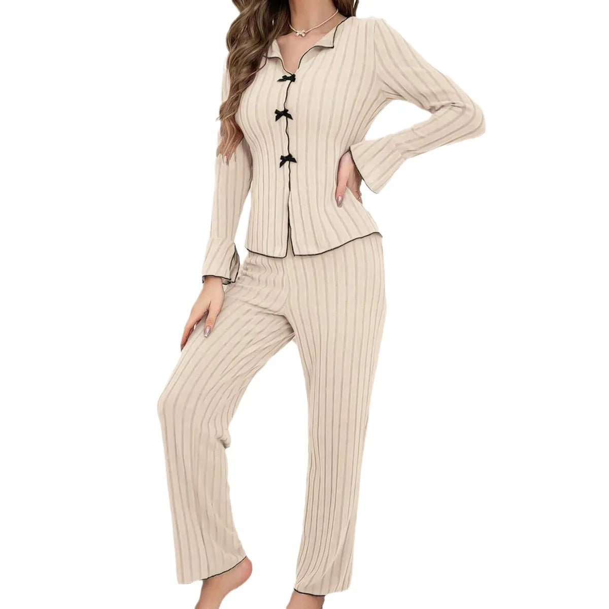 Pajama Set Pantsuit Women's Pajamas Summer Pajamas Long Sleeve Homewear & Casual Wear Women's Pajama Set Women's Loungewear