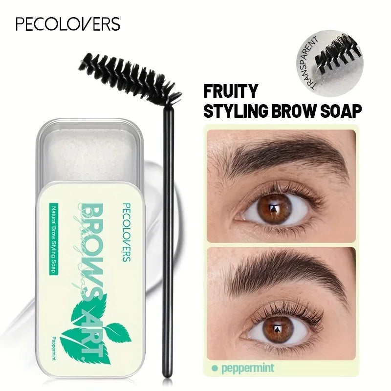 1Pcs Natural Transparent Pomade Eyebrow Styling Soap Brows Gel Wax Fixer With Brush Make-up for Women Eyebrow Cosmetics