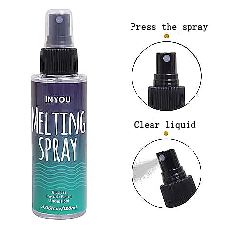 Lace Melting Spray, Lace Wig Melting Spray,Strong Natural Finishing Hold, Wig Melting Spray