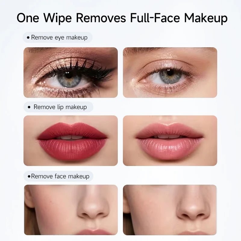 30pcs Of Makeup Remover Wipes For Face,Moisturizing&Gentle,Deep Cleansing Without Noresidue,Individually Packaged,Disposable Use