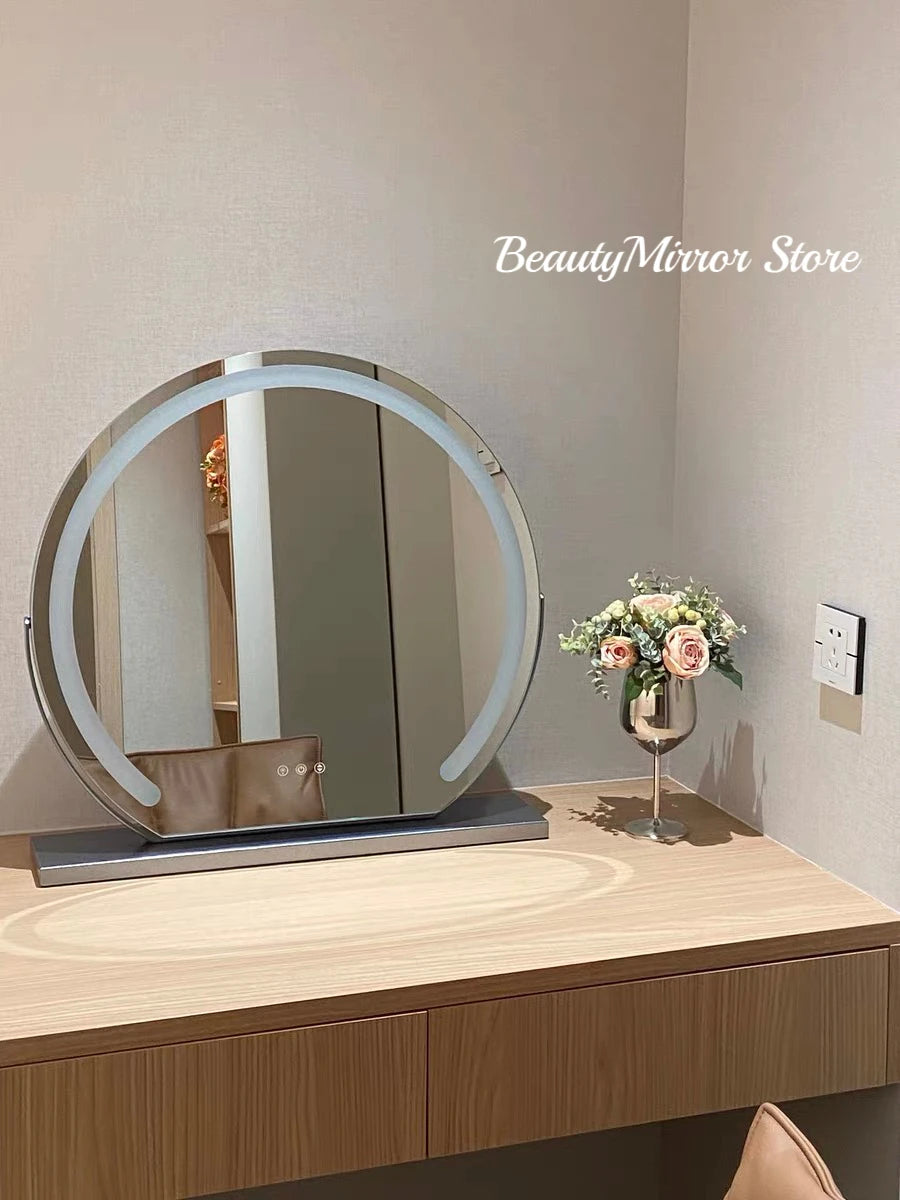 Vanity Makeup Mirror with Lights Detachable 15x Magnification 3 Color Lighting Modes Touch Screen Control 360°Rotation