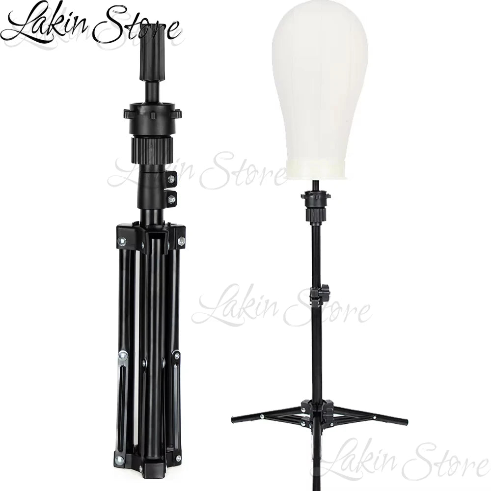 Wig Head Stand - Adjustable Mannequin Head Stand - Wig Stand Tripod for Cosmetology Hairdressing Training (Head Not Included)