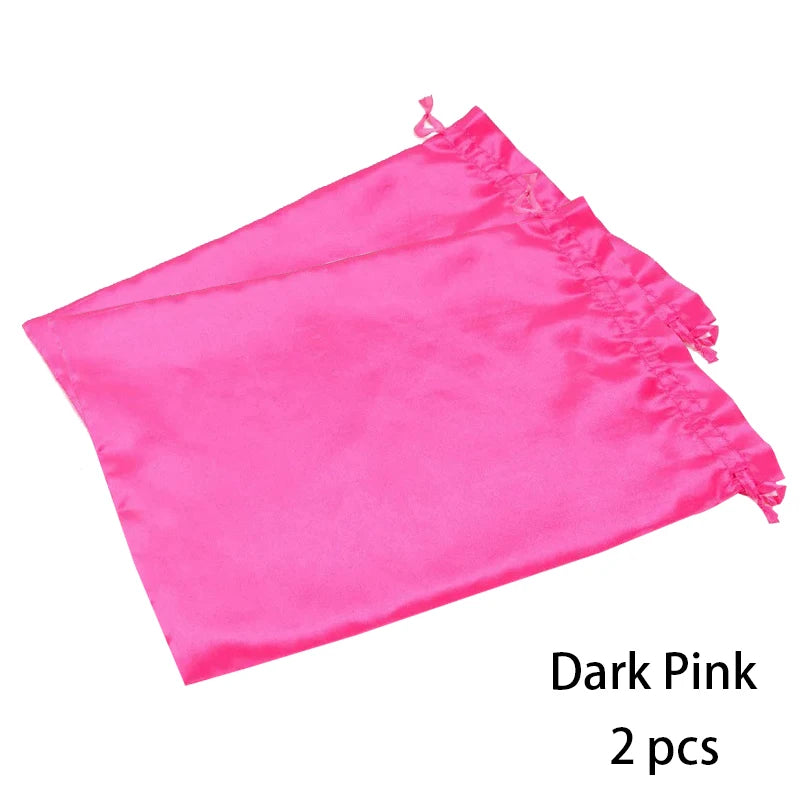 Satin Storage Bags 25*35cm wig storage Satin Wig Bags Black Pink Soft Silk Wig Bag For Hair Wig Packaging Tools