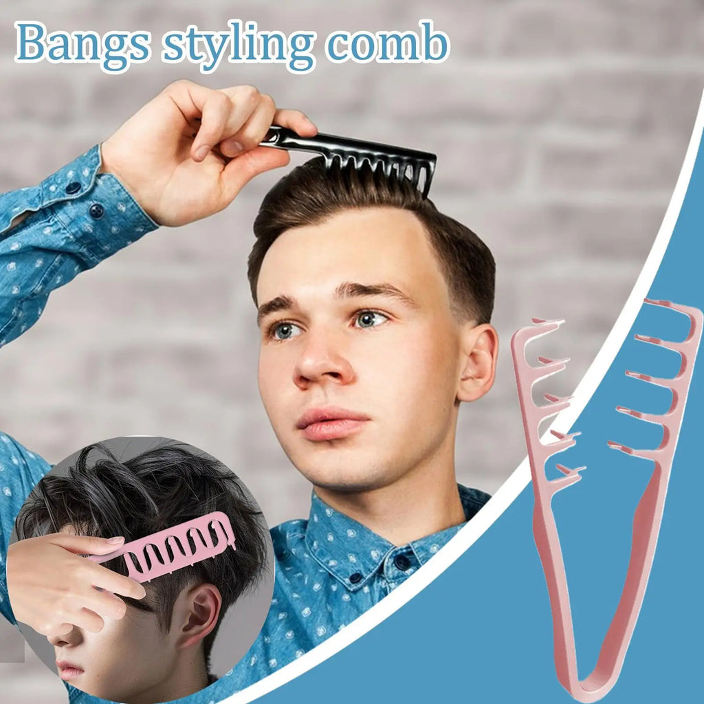 Wide Tooth Comb for Curly Hair Roots Volumizing Tool Covering Bangs Seam Grooming Tool Volumizing Wide-Tooth Hair Styling Comb