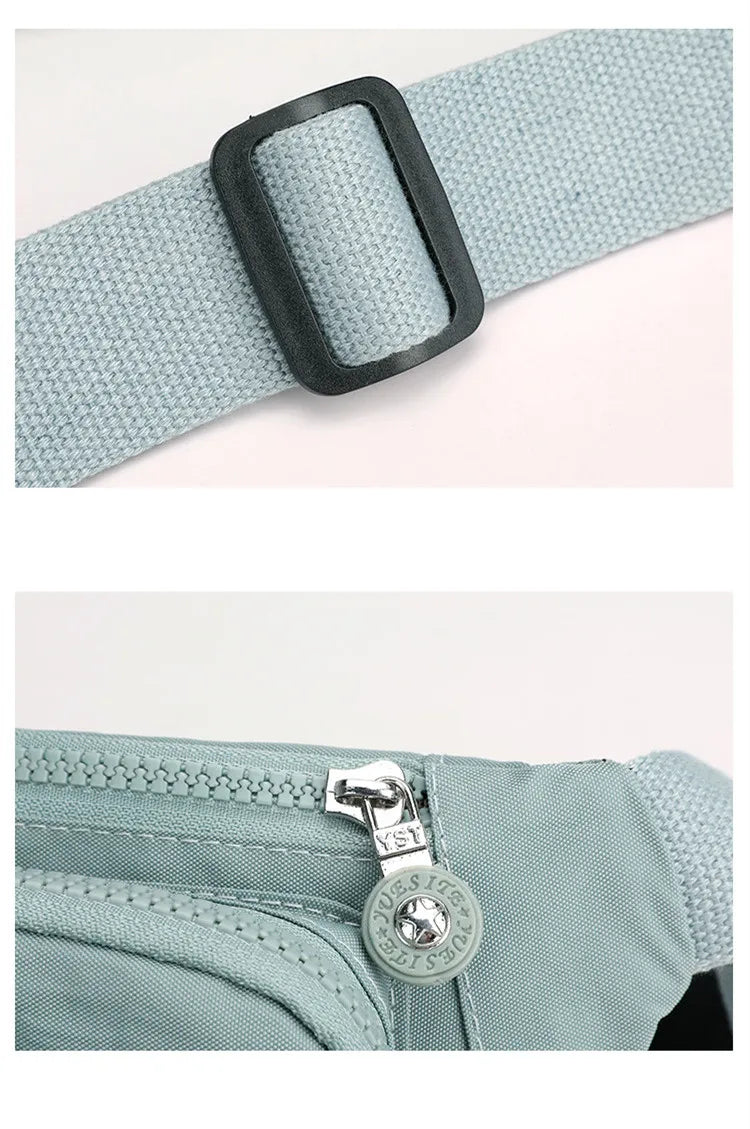 Waist Bags For Women 2024 New Nylon Leisure Solid Color Fanny Pack For Girls Crossbody Chest Bag Belt Waist Packs