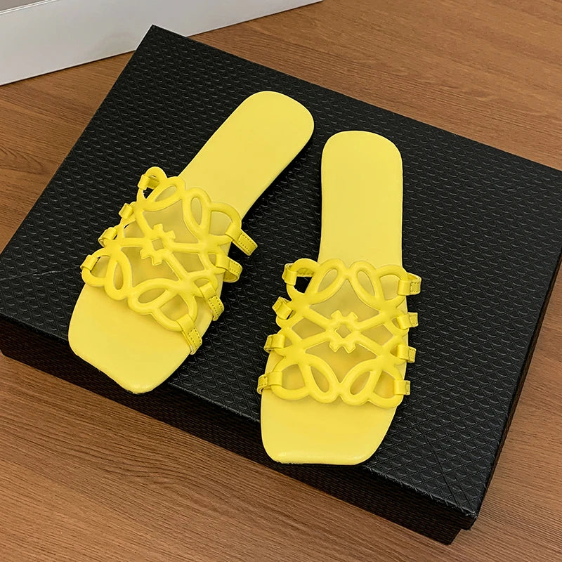 Women's Sandals Summer Slipper Ladies Slides Sandals Fashion Design Beach Flip Flops Flat Shoes Shoes for Women Slippers Zapatos