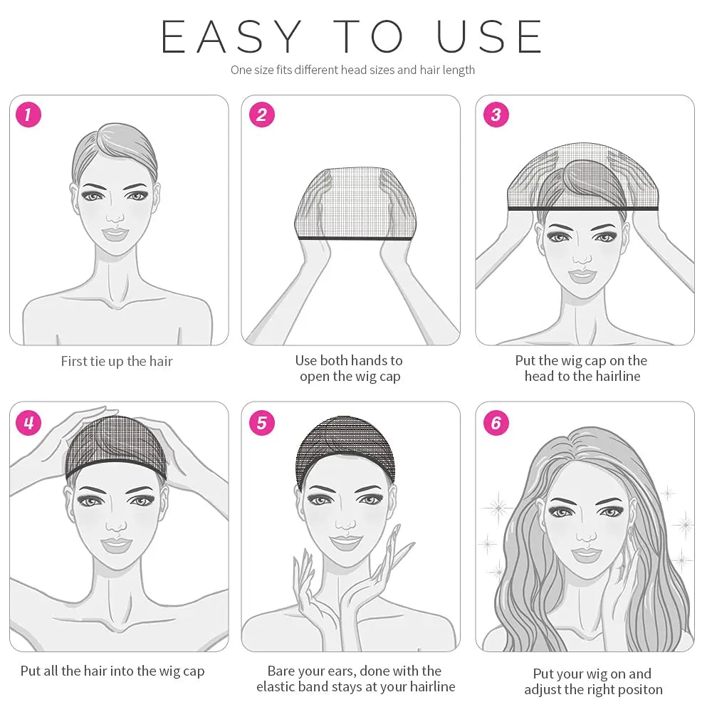 Wig Cap 2PCS Nylon Wig Caps Black Nude Wig Caps for Women Stocking Wig Caps for Halloween Cosplay for Women Men Kids Daily Use