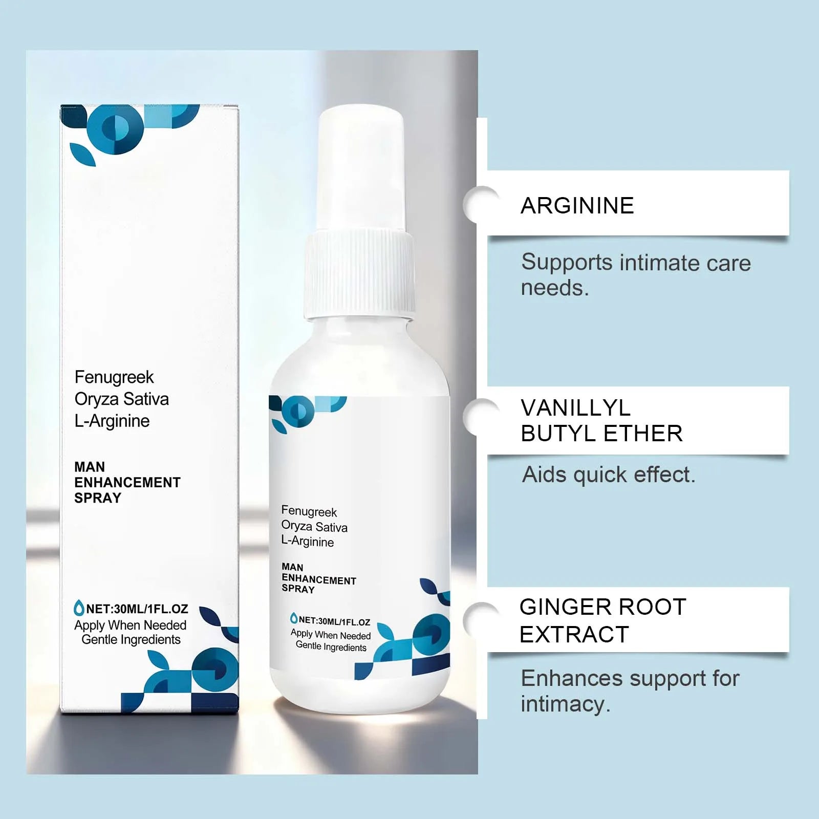 Men's Body Care Spray: Gentle Ingredients Nourish & Protect Skin, Delivers Daily Vitality for Comfortable Skin