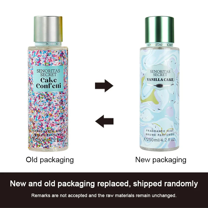 Original Perfume Vanilla Flower Fruit 250ml Fragrance Mist Scent Light Long Lasting Fragrance Women's Perfume Charming Gift