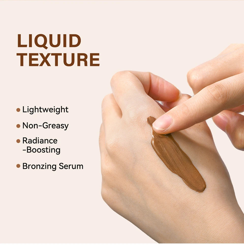 Butter Glow Bronzing Serum Innovative Nourishing Skincare Bronzing Drops for Radiant Natural Sunkissed Complexion Sunkissed Glow